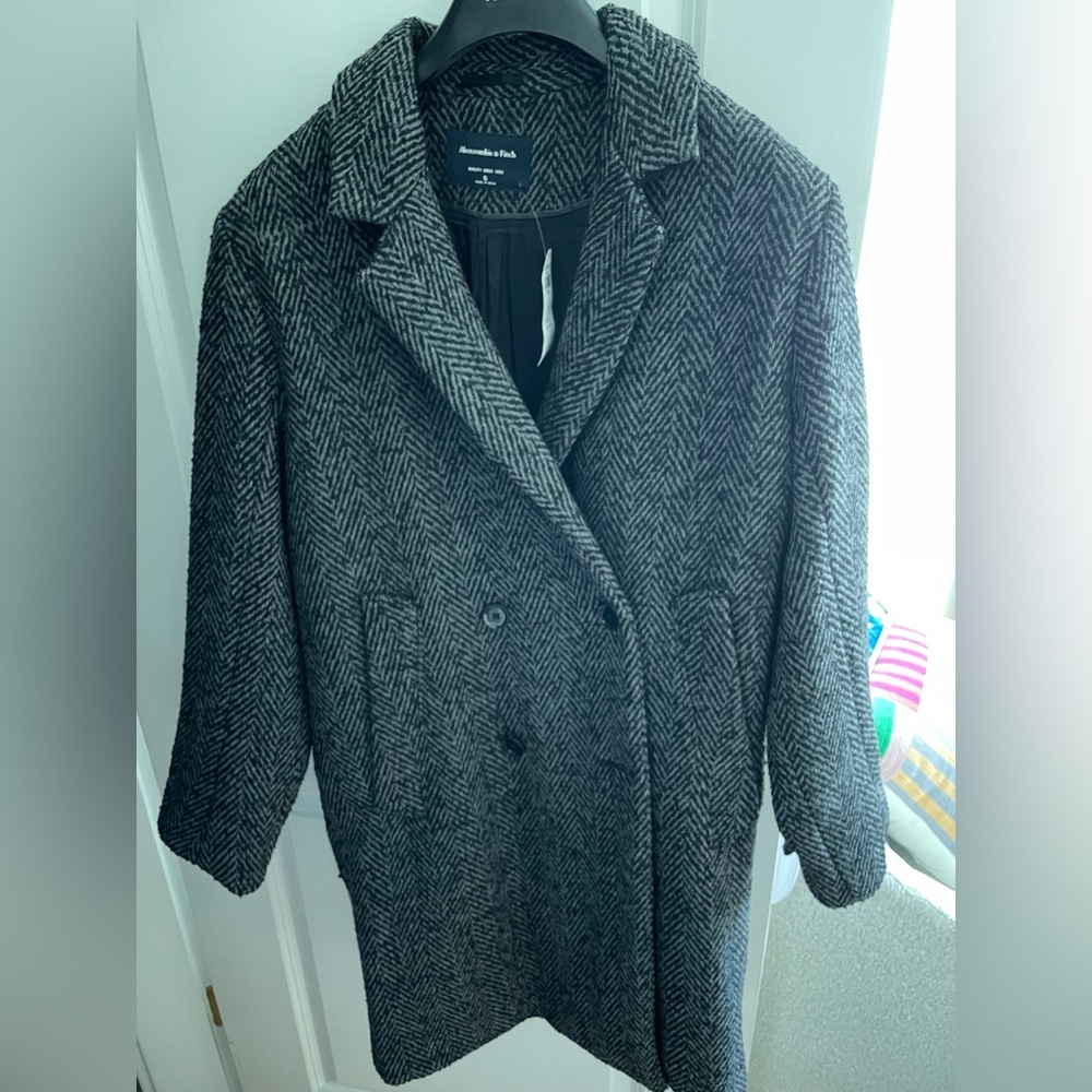 Abercrombie Double-breasted herringbone coat - Men’s Small